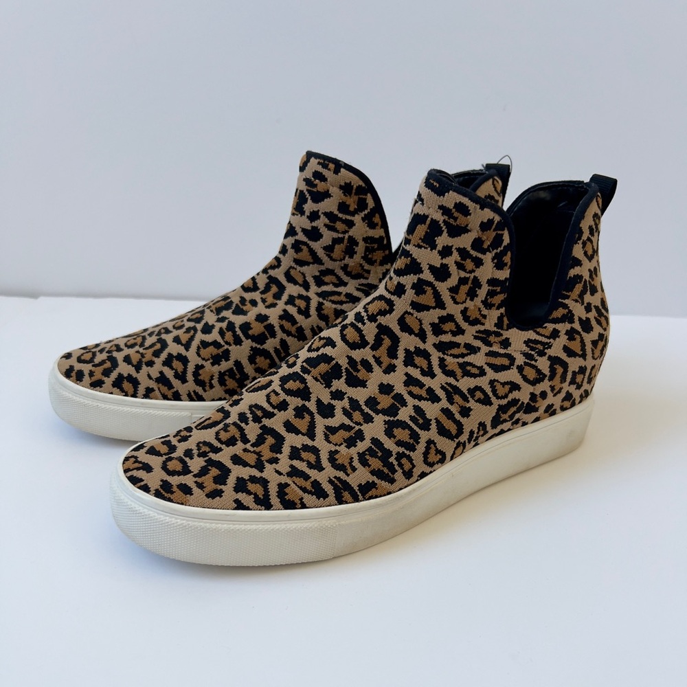 Steve Madden Leopard Print High-Top Sneakers - Picture 1 of 6